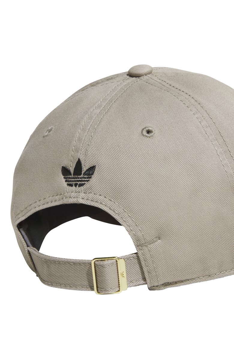 adidas Trefoil Adjustable 6-Panel Baseball Cap, Alternate, color, Silver Pebble Grey/ Black
