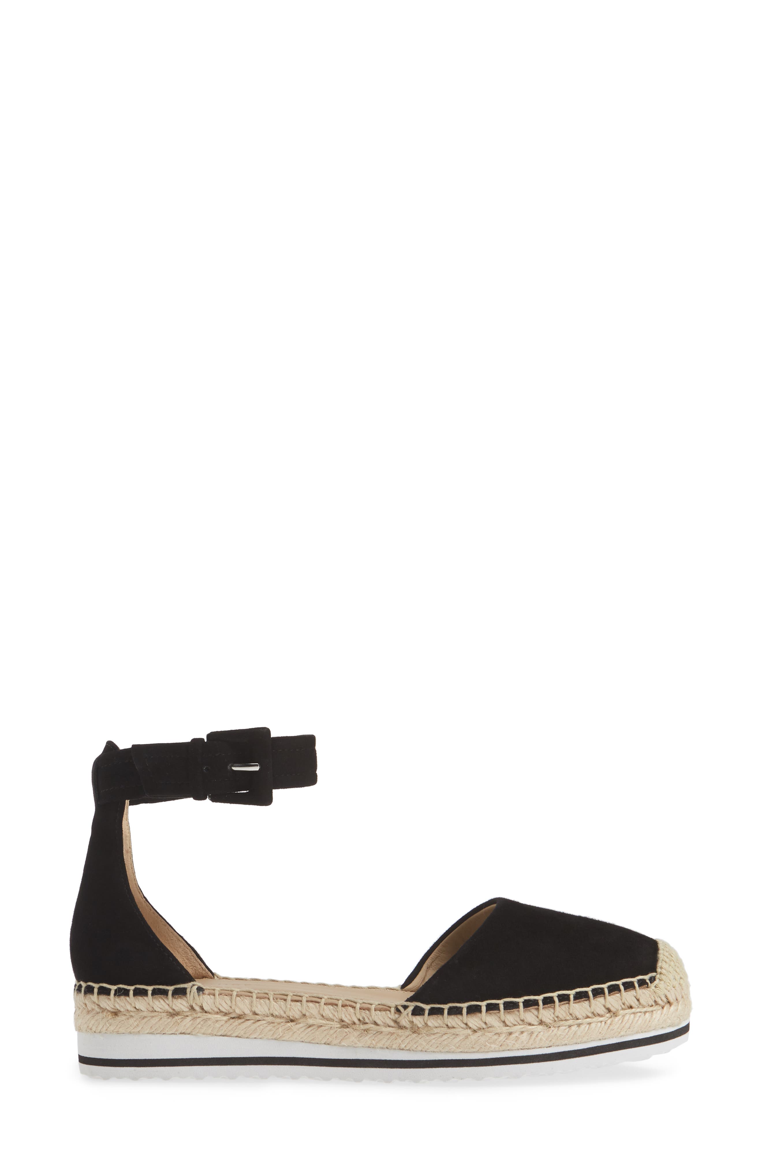 Rosi Flat Espadrille Sandal, Alternate, color, BLACK SUEDE