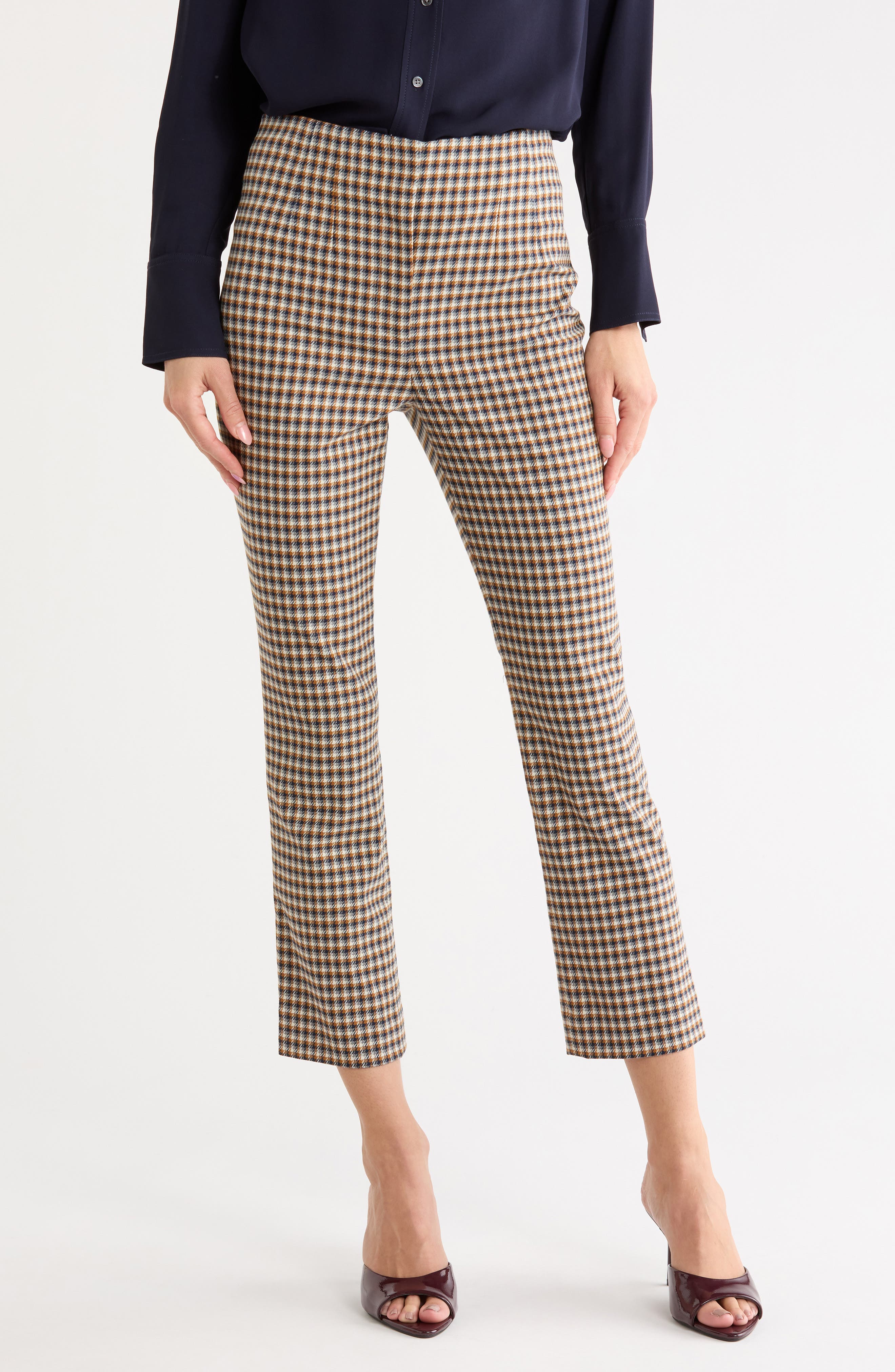 Kean High Waist Crop Straight Leg Pants
