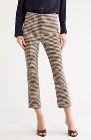Veronica Beard Kean High Waist Crop Straight Leg Pants