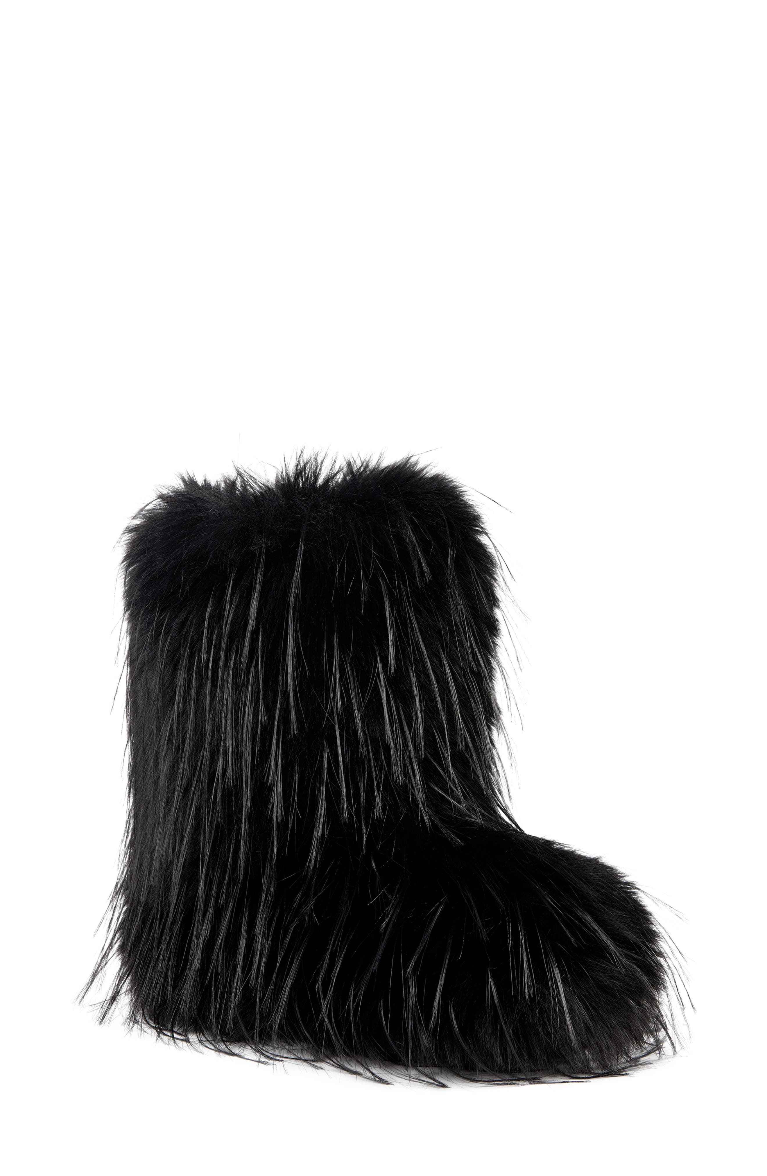 Lenix Faux Fur Boot, Main, color, BLACK
