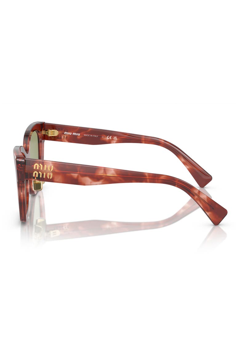56mm Cat Eye Sunglasses, Alternate, color, GREEN