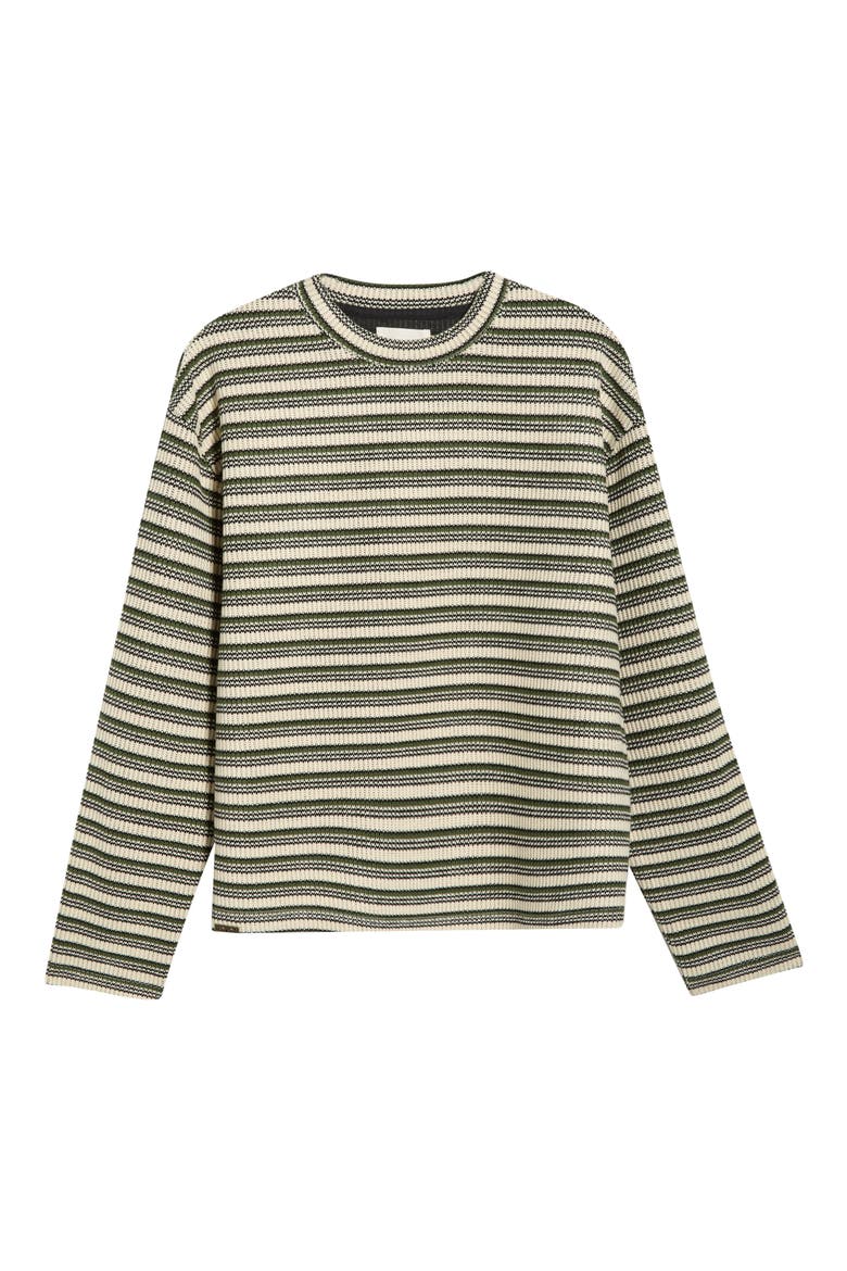 Speak Stripe Cotton T-Shirt, Alternate, color, OLIVE