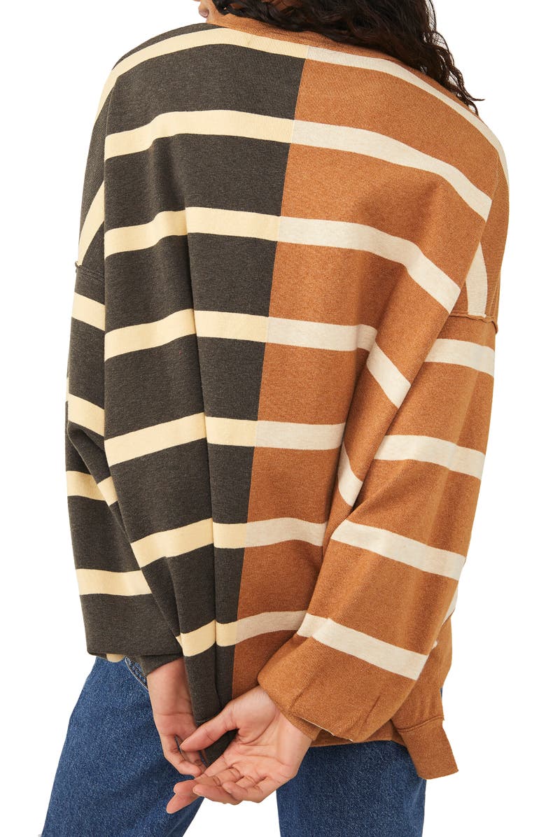 Free People Uptown Stripe Sweatshirt, Alternate, color, 