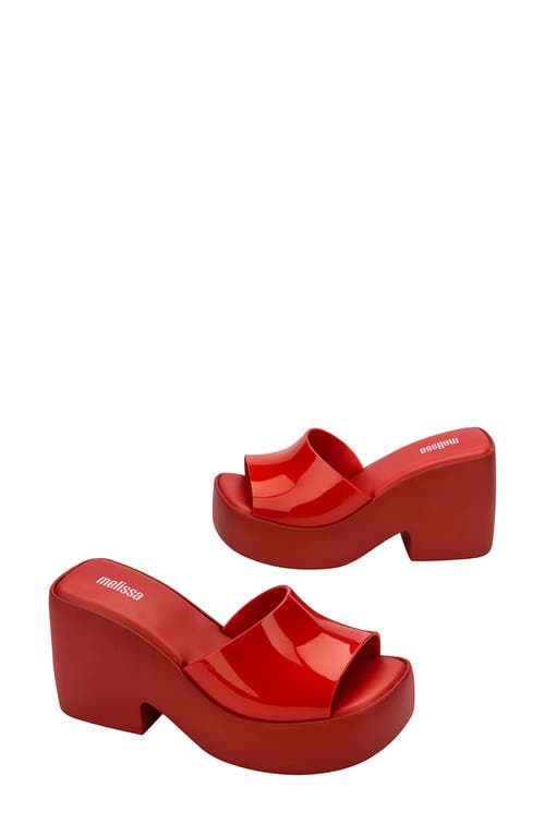 Melissa Posh Platform Slide Sandal In Red