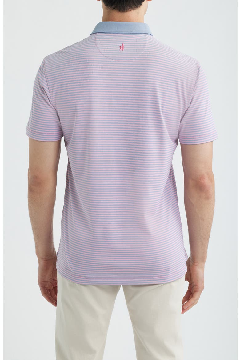 Cruz Stripe Performance Jersey Polo, Alternate, color, PALM LAKE