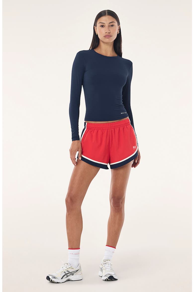 Stride Active Shorts, Alternate, color, COLLEGE RED/ DARK NAVY