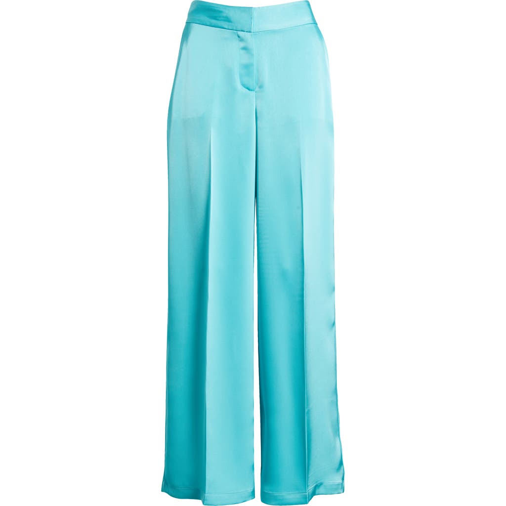 Tahari Asl Women's Mid-rise Wide-leg Career Pants In Turquoise
