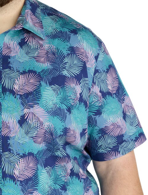 SYNRGY BY DXL SYNRGY BY DXL BIG & TALL LEAF PRINT SPORT SHIRT