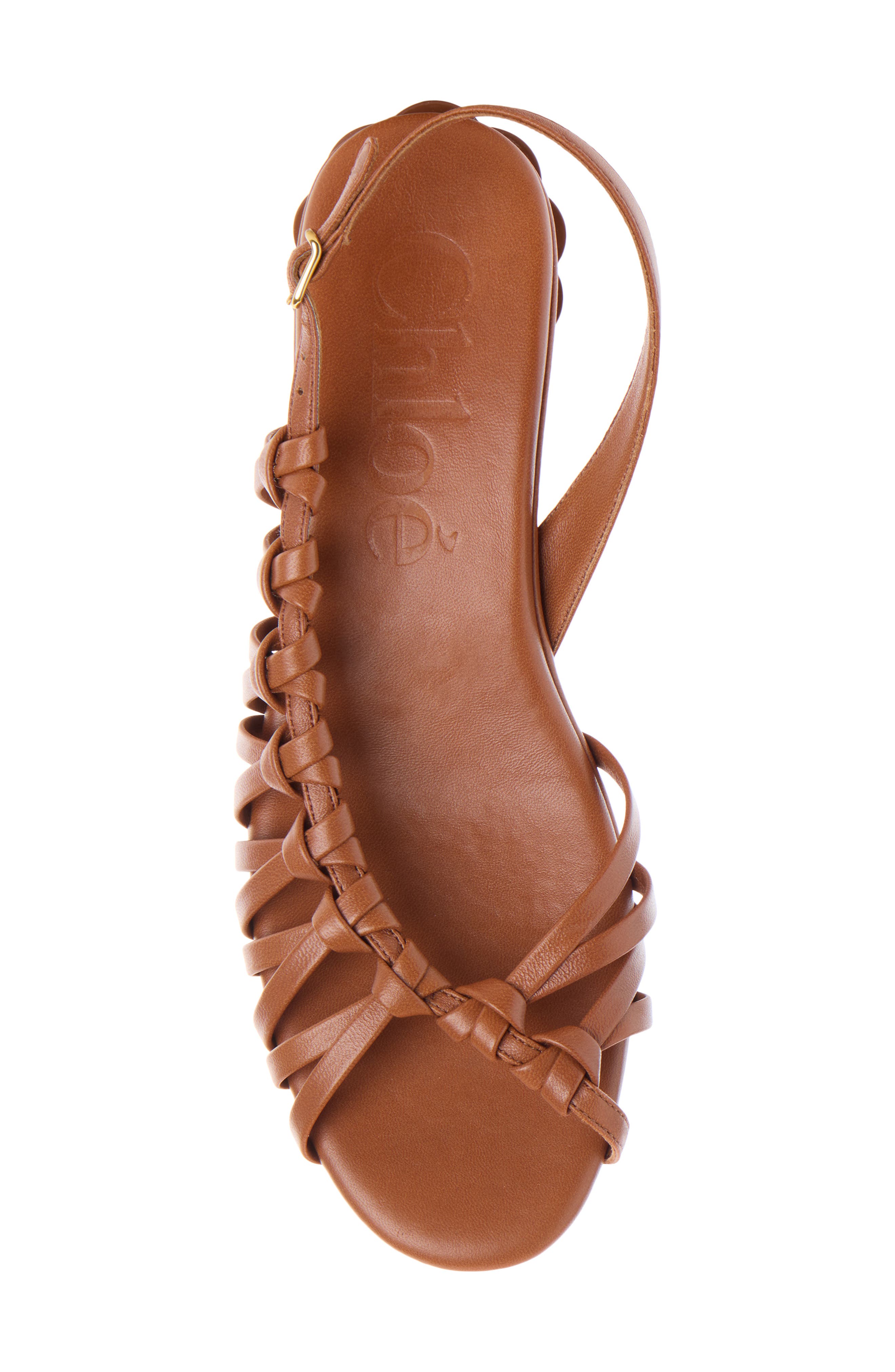 Chloé Estra Woven Slingback Sandal, Alternate, color, Terracotta Brown