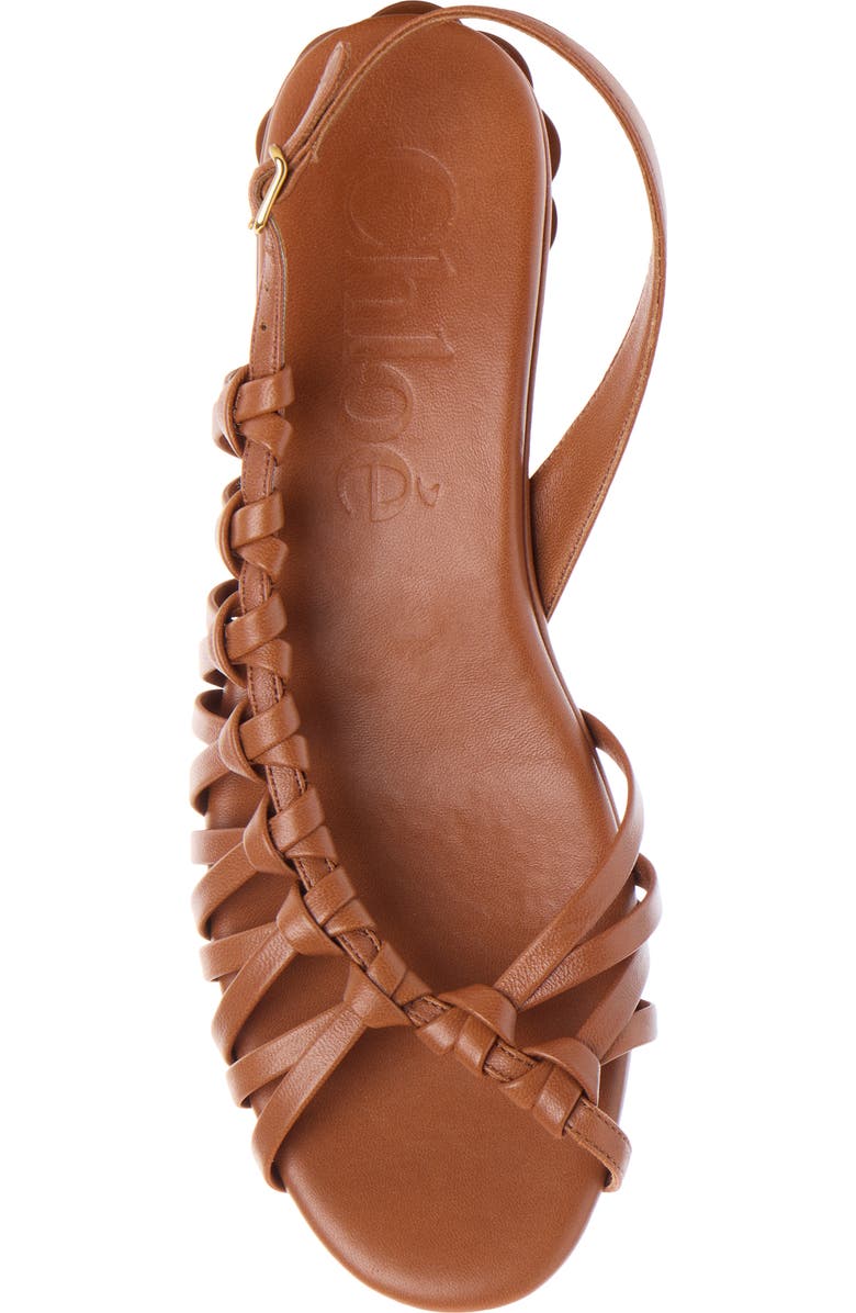 Chloé Estra Woven Slingback Sandal, Alternate, color, Terracotta Brown
