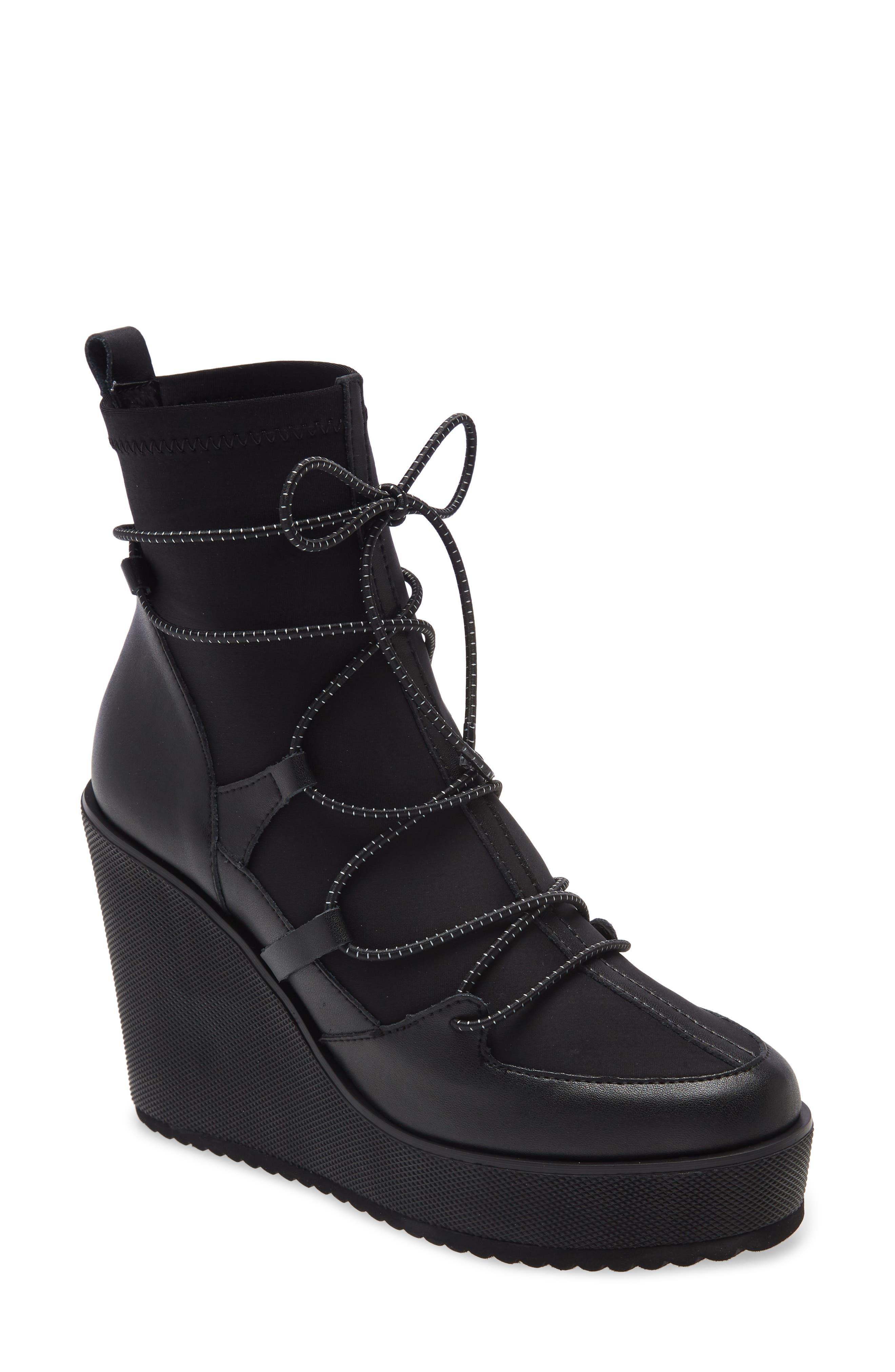 Steve Madden Atomic Wedge Lace-Up Bootie, Main, color, 