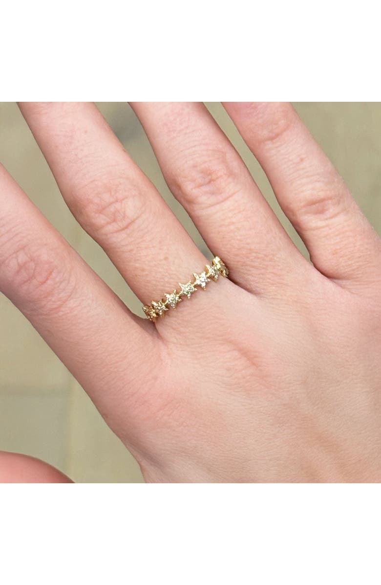 The Lovery Fine Jewelry Diamond Star Band, Alternate, color, Yellow Gold