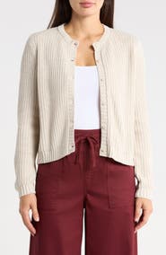 Splendid Felicity Crewneck Cotton Blend Cardigan