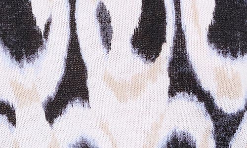 Nic + Zoe Nic+zoe Ikat Rings Supersoft Sweater In Black Multi