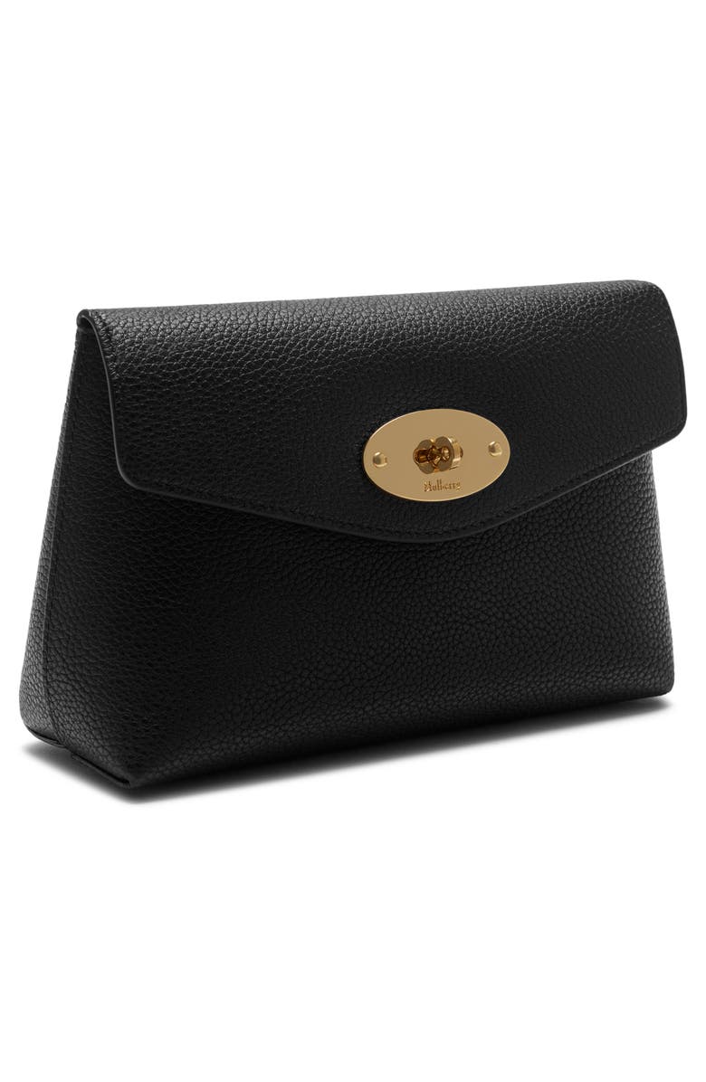 Mulberry Darley Leather Cosmetics Pouch, Alternate, color, Black