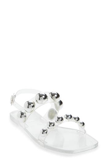 Jeffrey Campbell Gum-drop Jelly Sandal In Silver