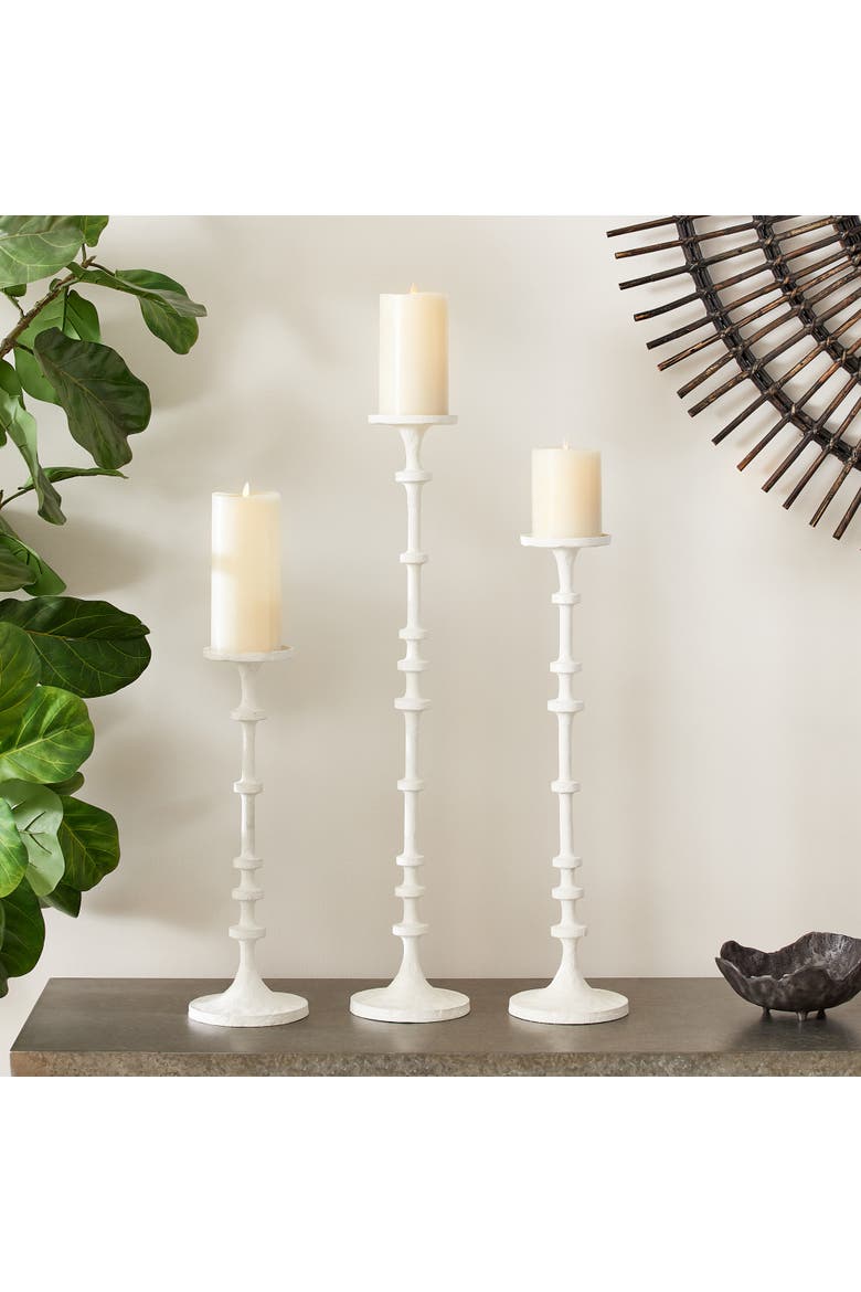 Abacus Candle Stands Set of 3, Alternate, color, White