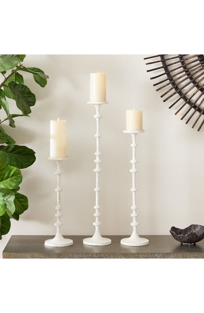 Napa Home & Garden Abacus Candle Stands Set of 3, Alternate, color, White
