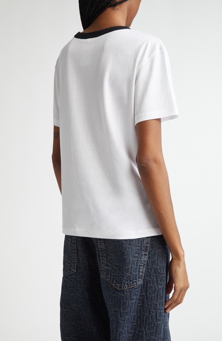 Acne Studios Floragatan 13 Eram U Bow Ringer T-Shirt, Alternate, color, Optic White 183