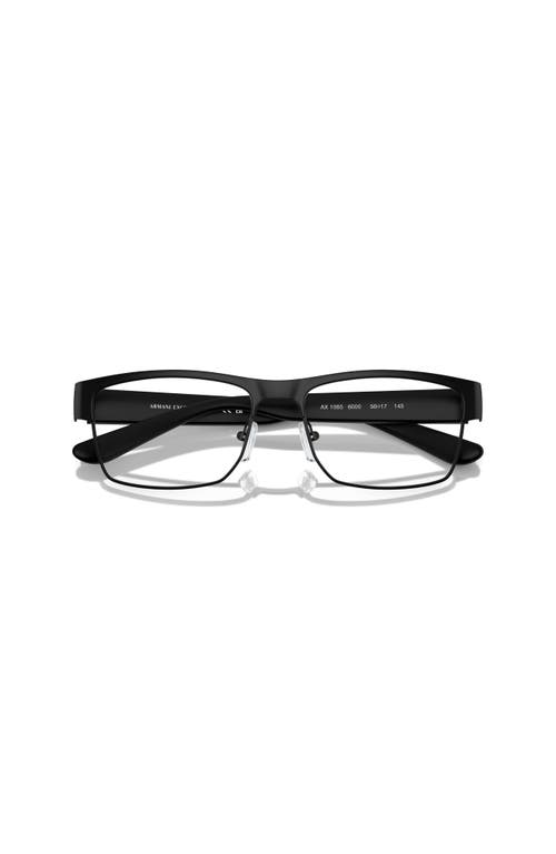 Armani Exchange 56mm Rectangle Optical Glasses In Black