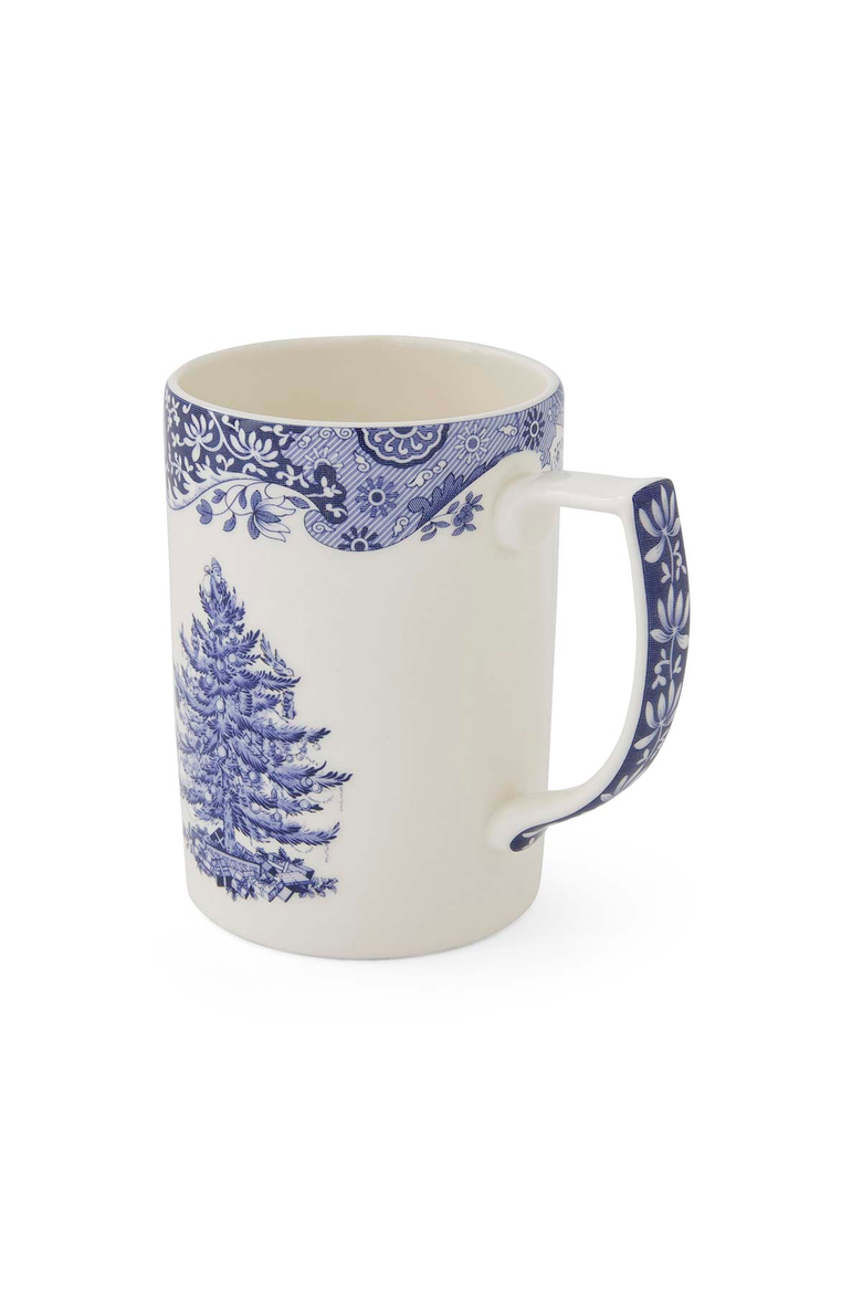 Blue Italian Christmas 12 oz Mug, Alternate, color, Blue