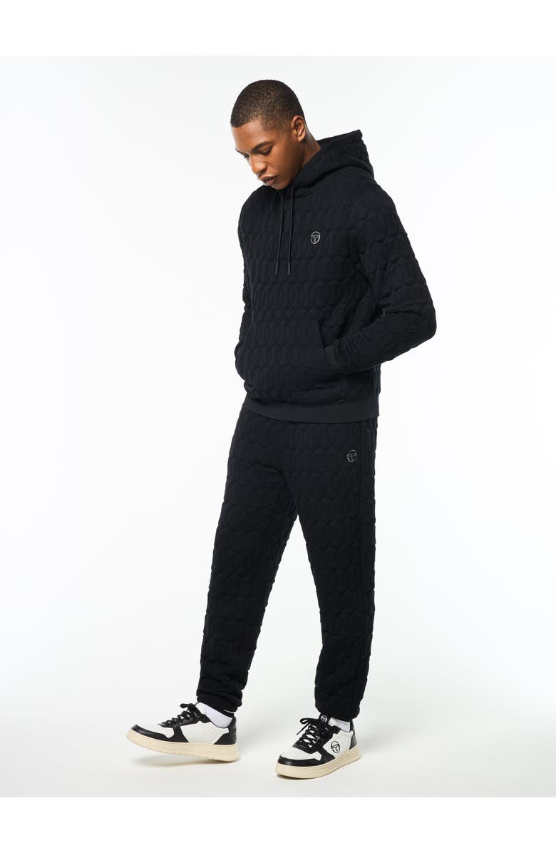 Sergio Tacchini Aversa Quilted Hoodie, Alternate, color, Black Beauty