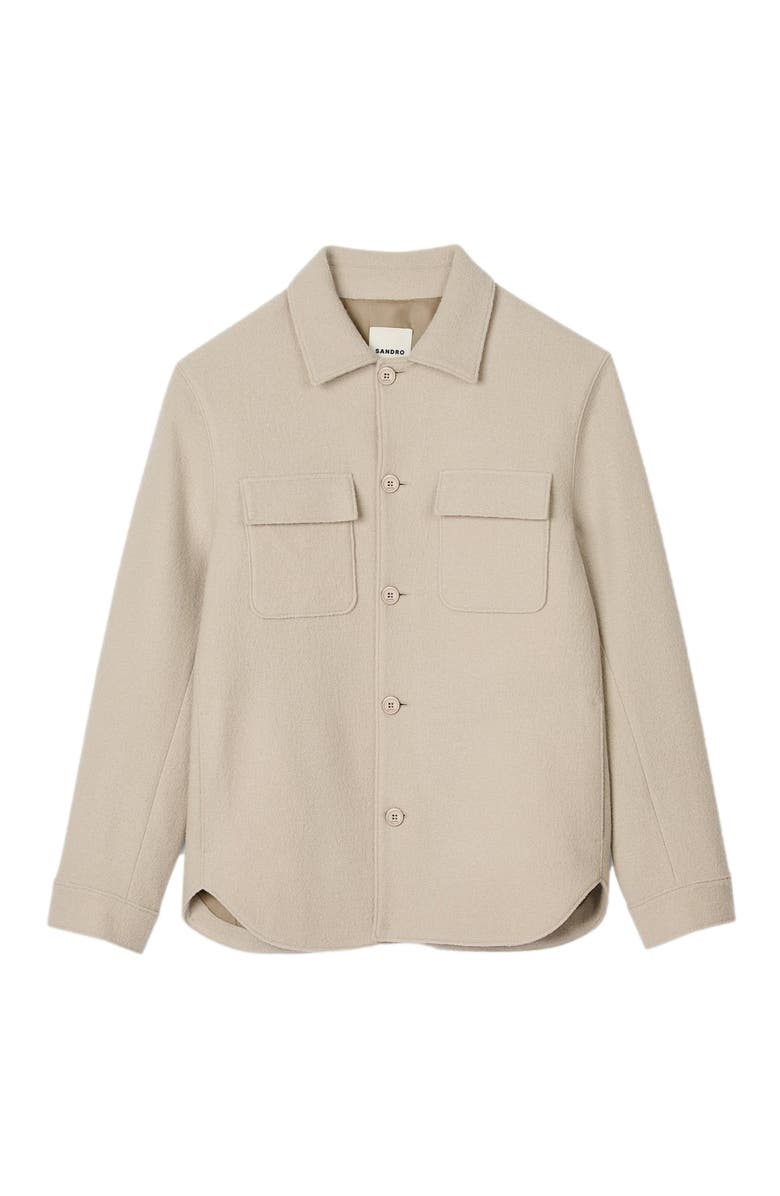 SANDRO Button-up overshirt, Alternate, color,