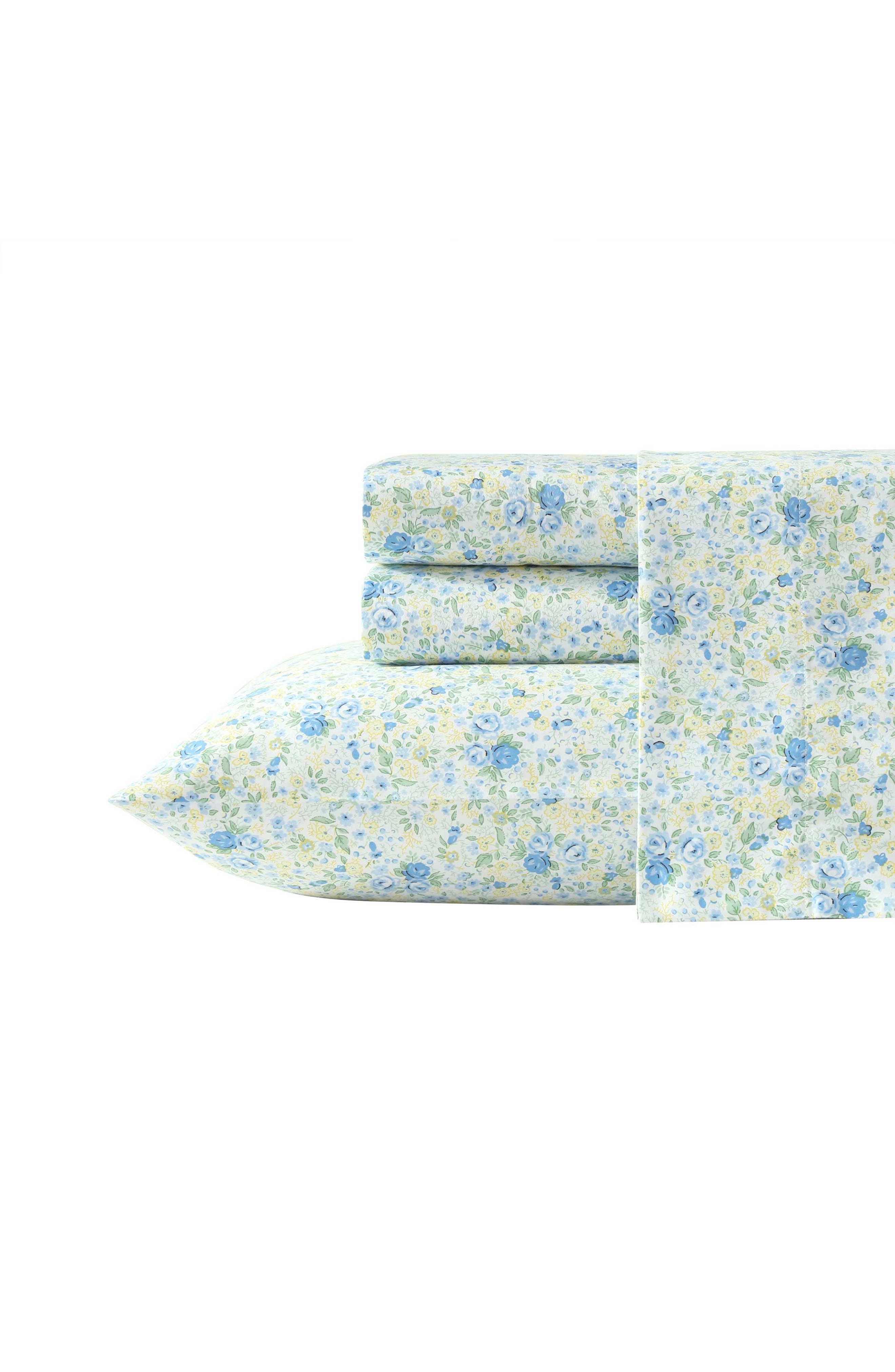 Laura Ashley Rowena 300 Thread Count Cotton Sheet Set