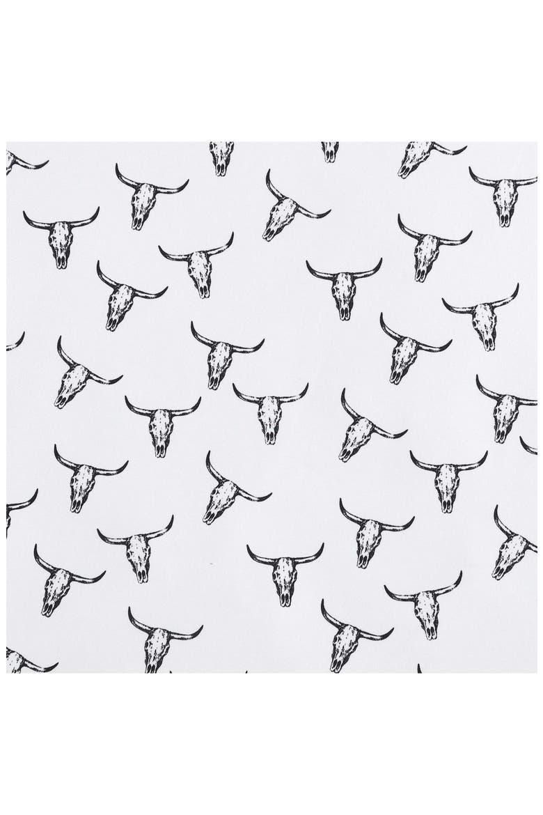 Steer Skulls Sheet Set, Alternate, color, BLACK