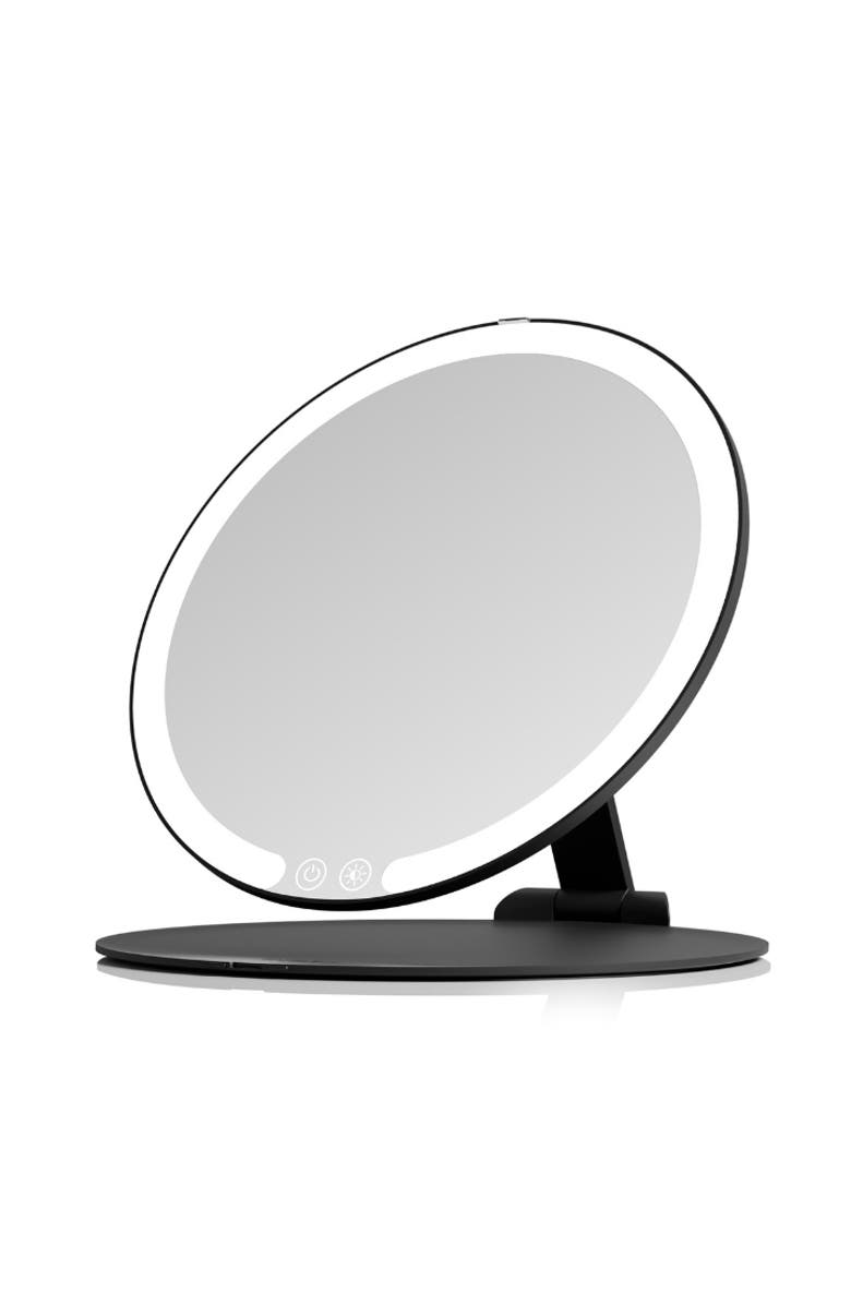 FANCII Abigail LED Travel Mirror, Alternate, color, Black