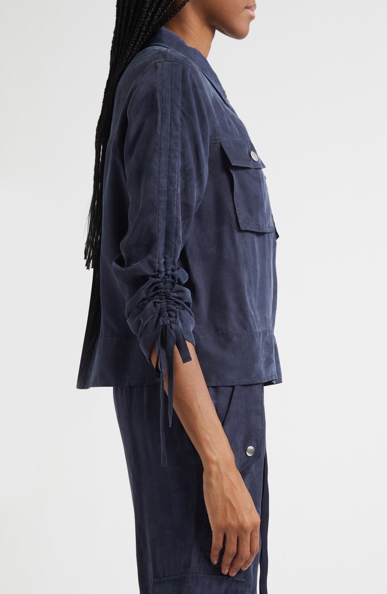 Cinq à Sept Dale Washed Twill Jacket, Alternate, color, Navy