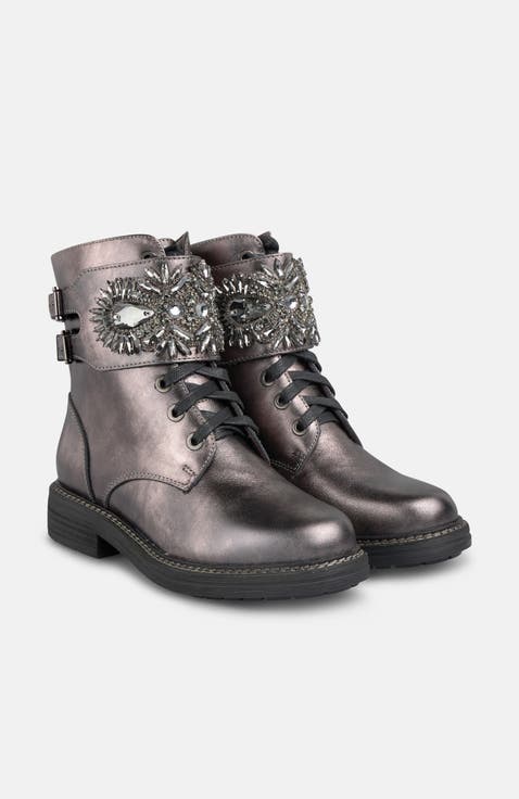 Flat Bootie Rhinestones