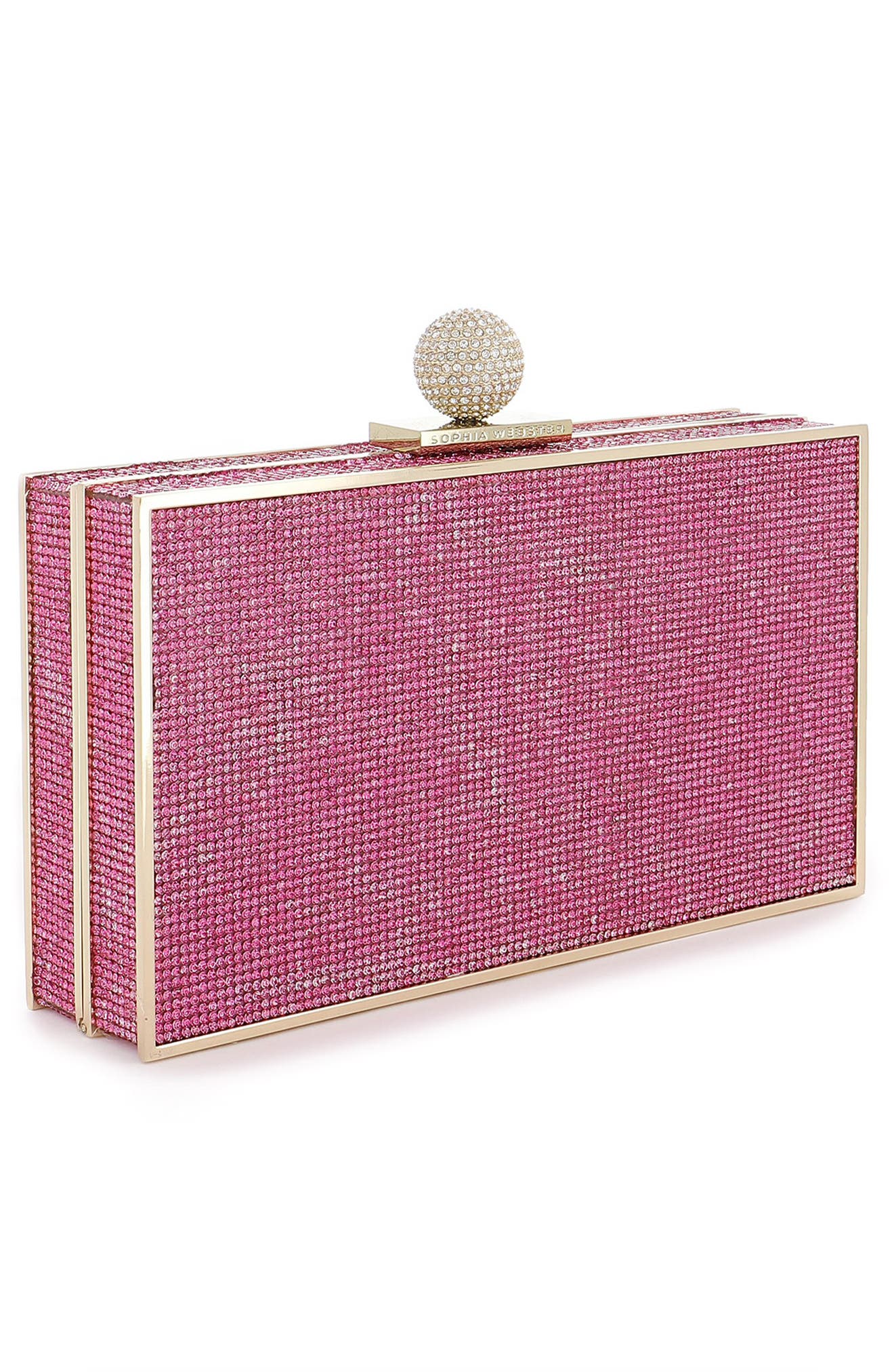 SOPHIA WEBSTER Clara Crystal Box Clutch, Alternate, color, 