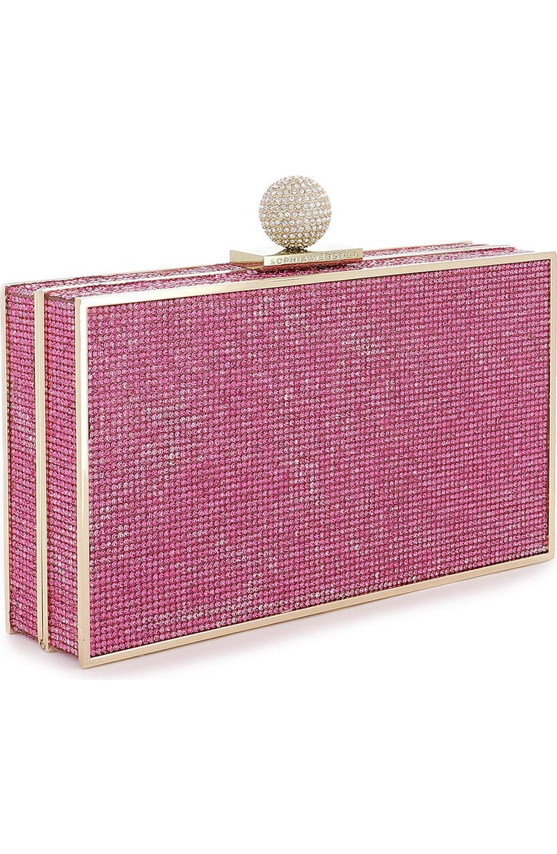 SOPHIA WEBSTER Clara Crystal Box Clutch, Alternate, color,
