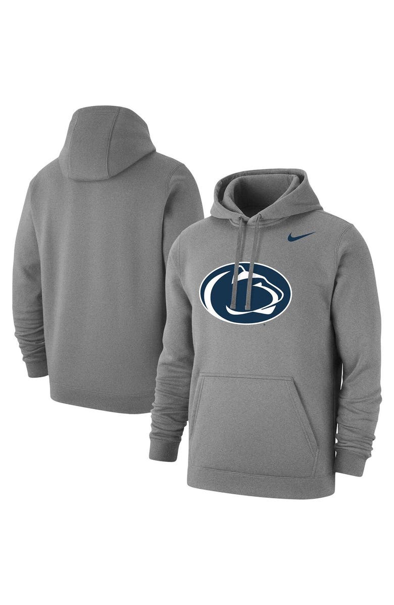 Nike Men's Nike Heather Gray Penn State Nittany Lions Logo Club Pullover Hoodie, Main, color, 
