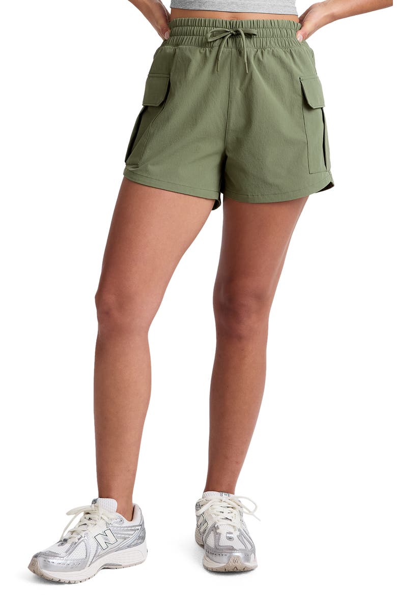 Peak 3-Inch Cargo Shorts, Main, color, OLIVE BRANCH