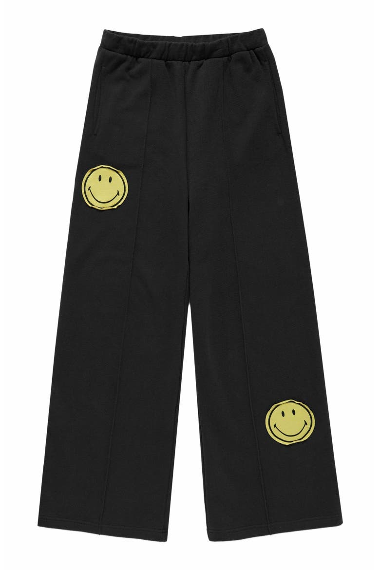 Smiley Straight Leg Pants, Alternate, color, BLACK