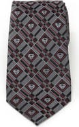 Cufflinks, Inc. DC Comics Superman Geometric Gray Silk Tie