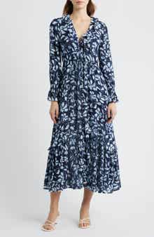 Rois Floral Ruffle Long Sleeve Maxi Dress