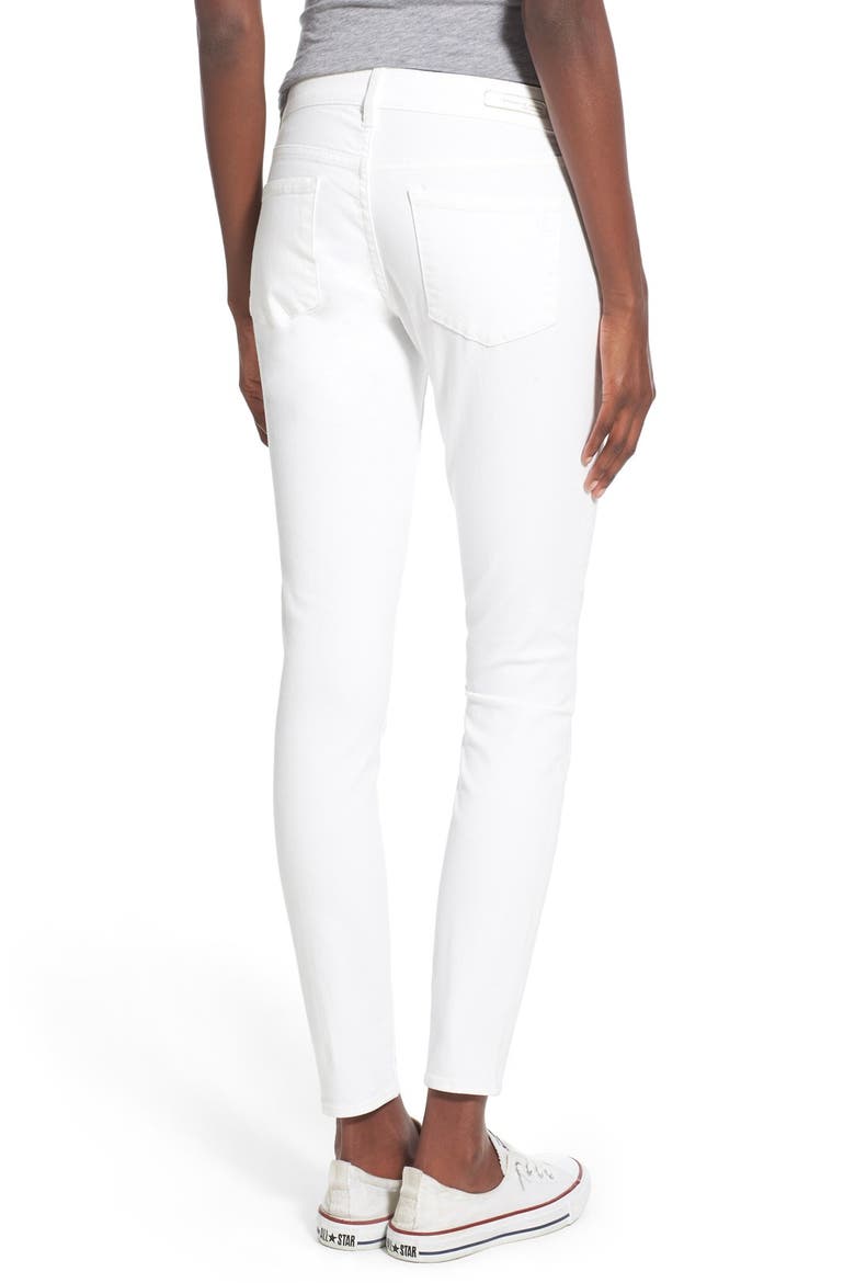 'Sarah' Skinny Jeans, Alternate, color, WHITE