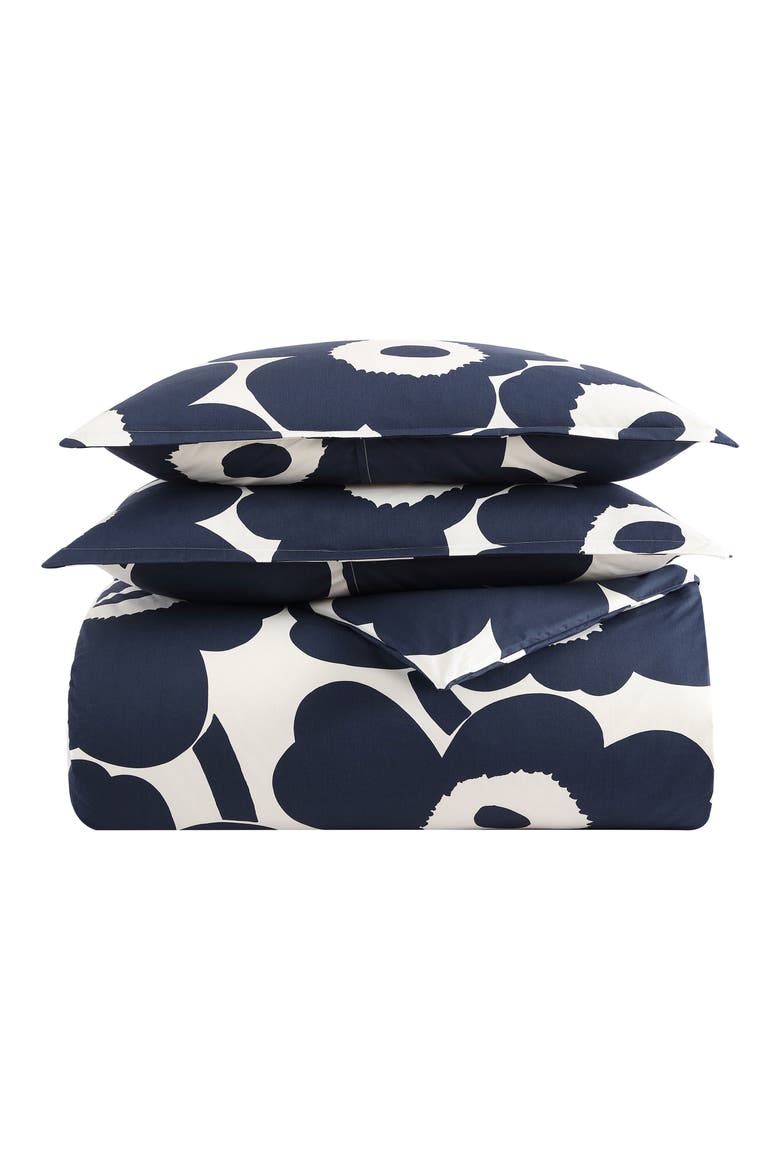 Unikko Comforter & Sham Set, Main, color, INDIGO BLUE