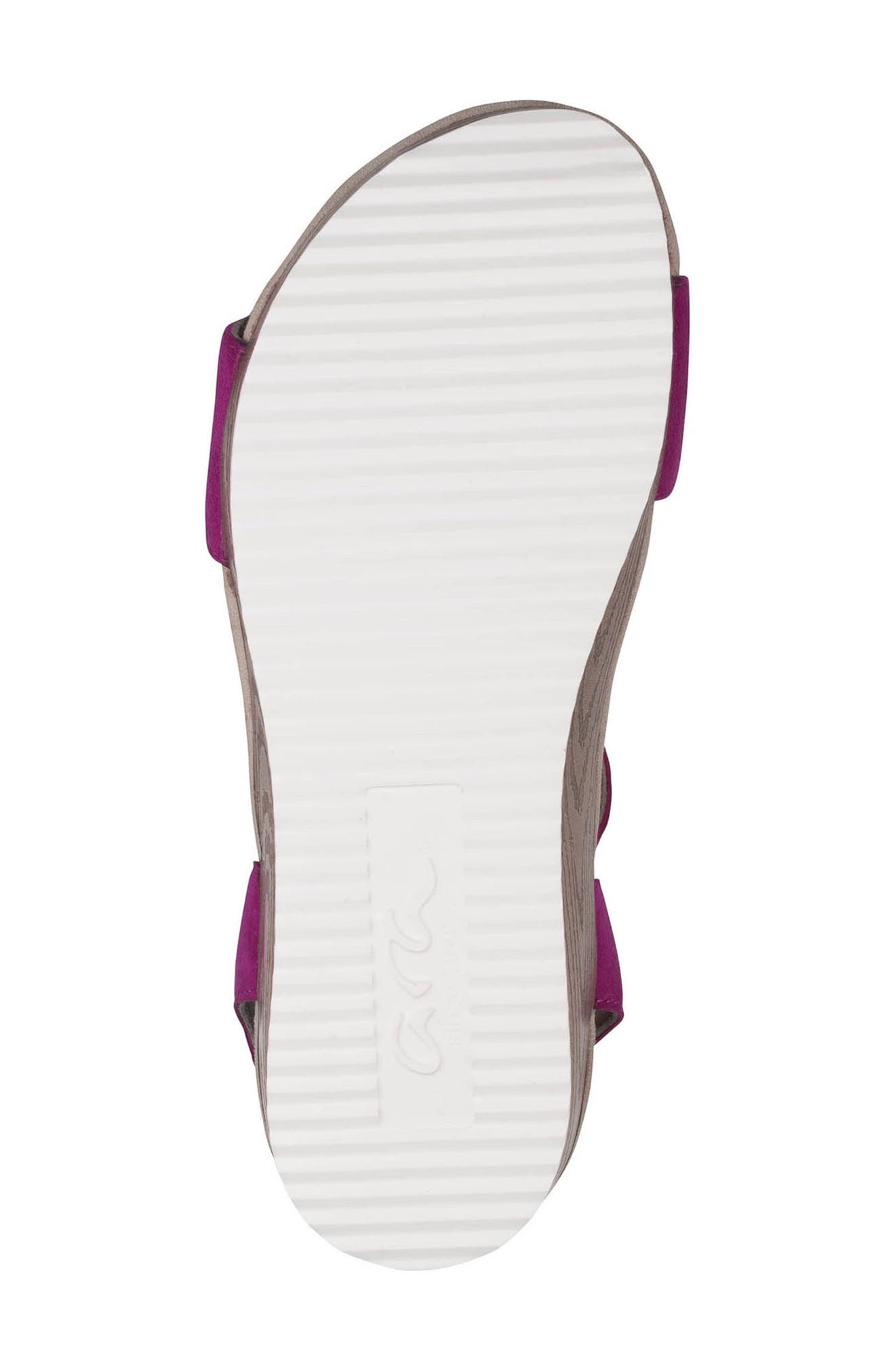 ara Flower Ankle Strap Sandal, Alternate, color, Pink/Red Kid Suede