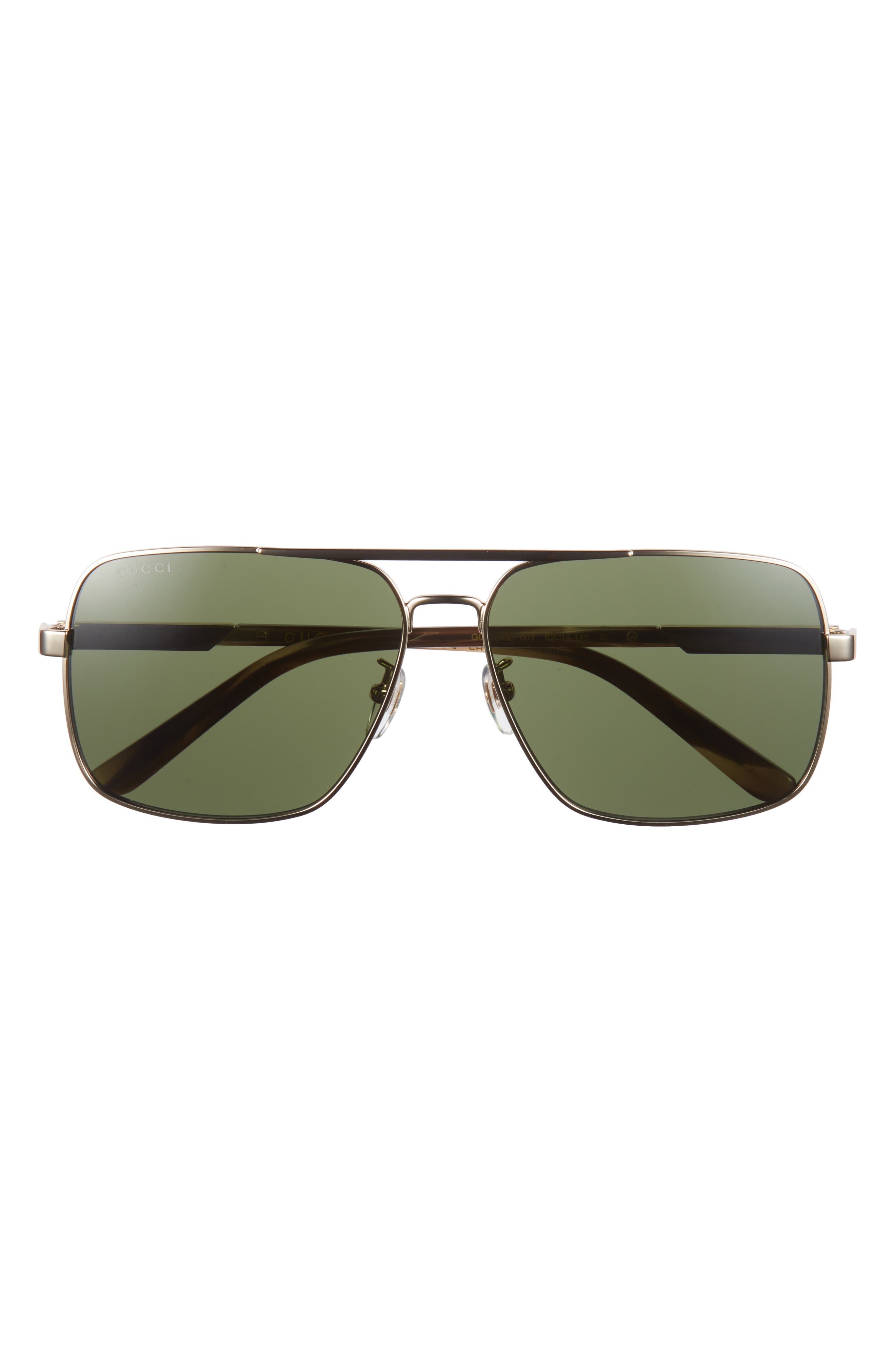Gucci 62mm Aviator Sunglasses