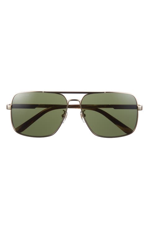 62mm Aviator Sunglasses
