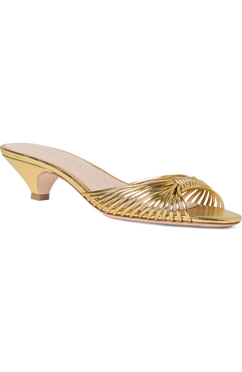 Loeffler Randall Dixie Kitten Heel Slide Sandal, Main, color, Gold