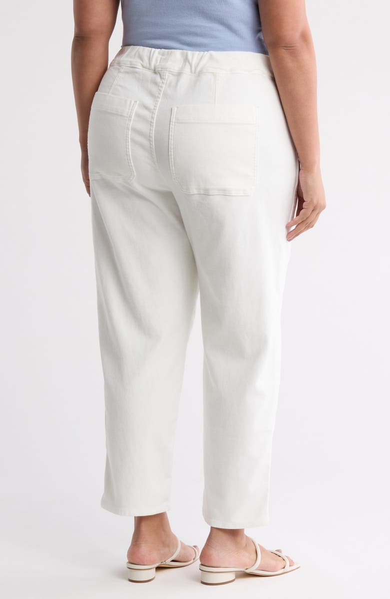 Madewell Cotton Pull-On Pants, Alternate, color, Tile White