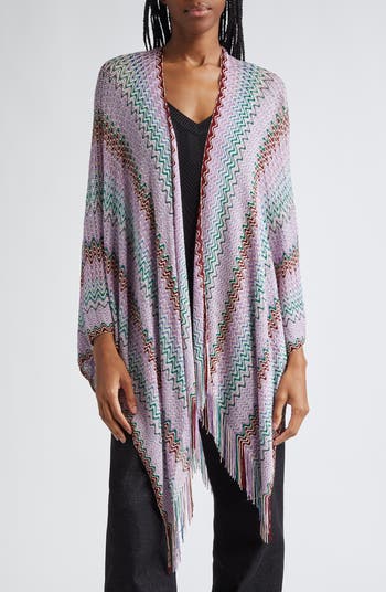 ミッソーニ　ケープ Missoni Zigzag Knit Cape | Nordstrom