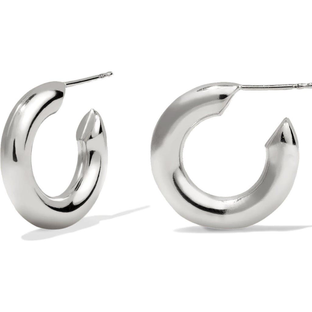 Made By Mary Gloss Hoop Earrings In Metallic
