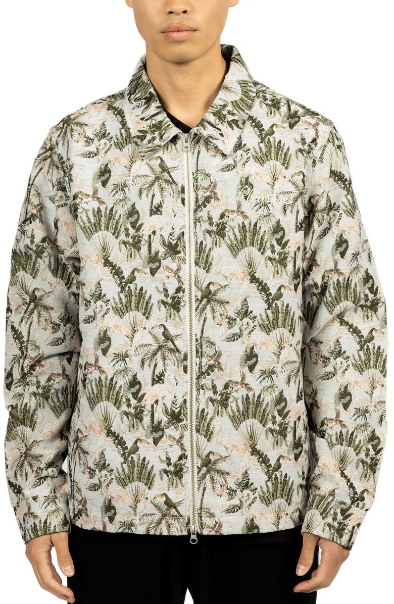 PLEASURES Parrot Jacquard Zip Work Jacket, Main, color, 